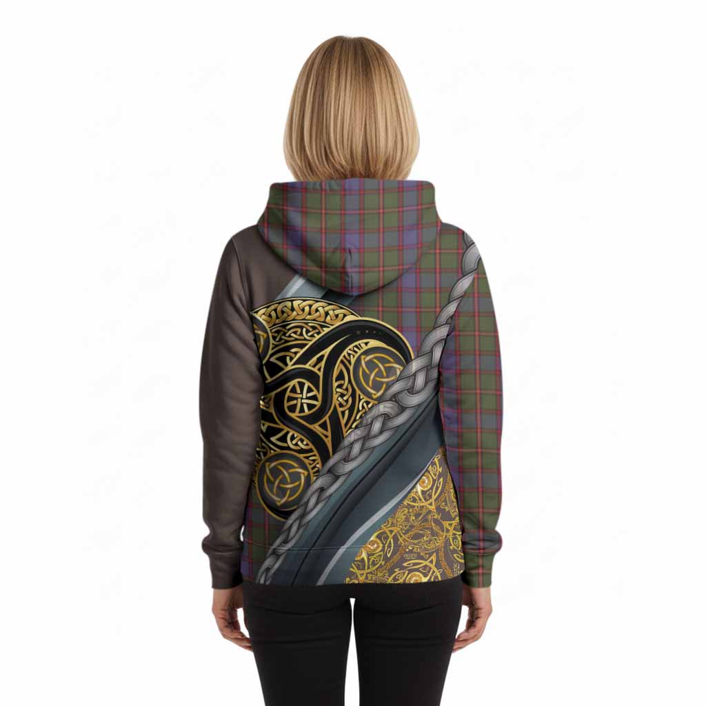 Skene Tartan Crest Hoodie Scottish Triskele Celtic