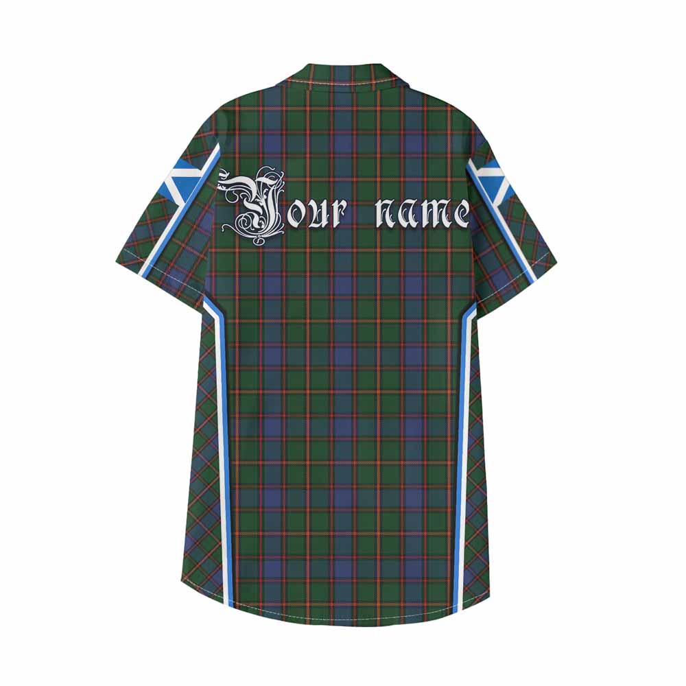 Skene Tartan Crest Kid Hawaiian Shirt Scotland Coat of Arm Flag Style - Tartan Vibes Clothing