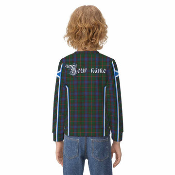Skene Tartan Crest Kid Knitted Sweatshirt Scotland Coat of Arm Flag Style - Tartan Vibes Clothing
