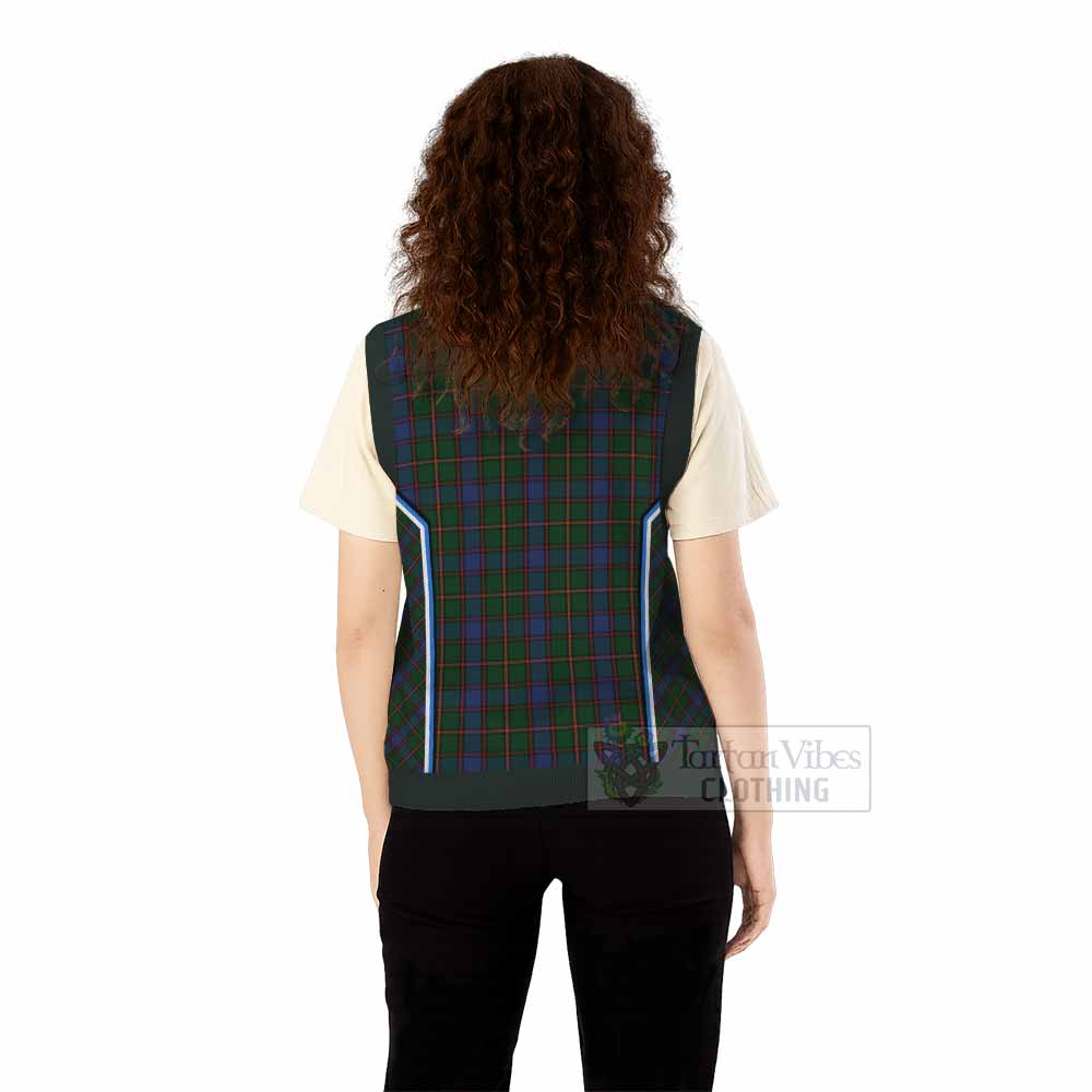 Skene Tartan Crest Knitted V-Neck Vest Scotland Coat of Arm Flag Style - Tartan Vibes Clothing
