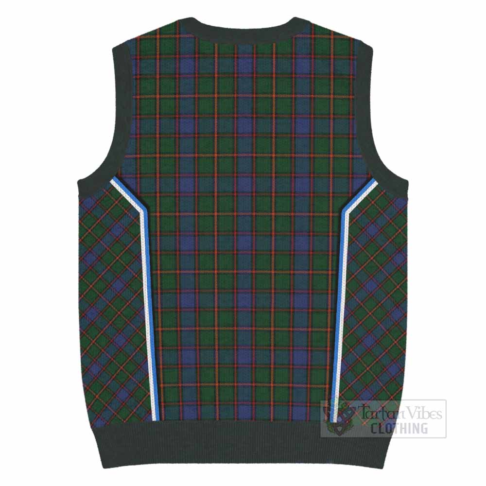 Skene Tartan Crest Knitted V-Neck Vest Scotland Coat of Arm Flag Style - Tartan Vibes Clothing