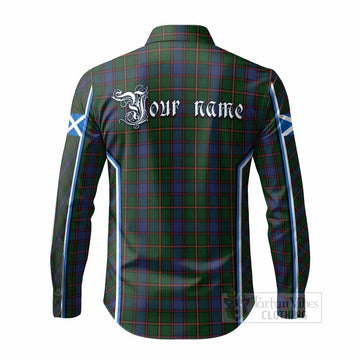 Skene Tartan Crest Long Sleeve Button Shirts Scotland Coat of Arm Flag Style