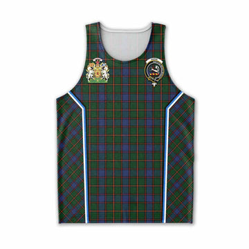 Skene Tartan Crest Men Tank Top Scotland Coat of Arm Flag Style