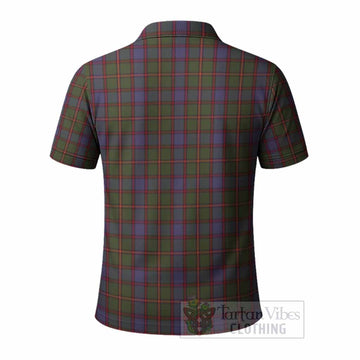 Skene Tartan Crest Polo Shirt Ferocious Lion Style