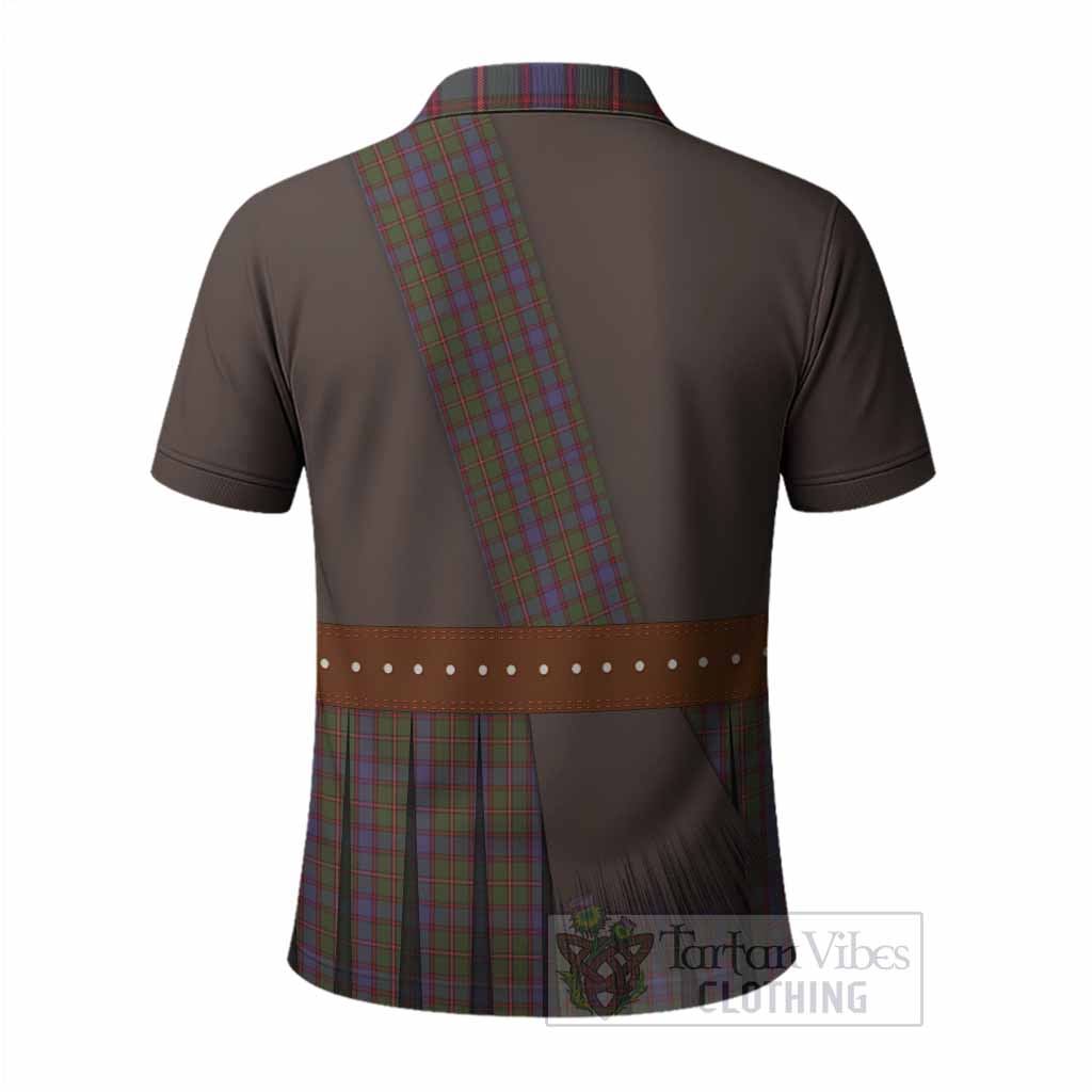 Skene Tartan Crest Polo Shirt Kilt Costume Style