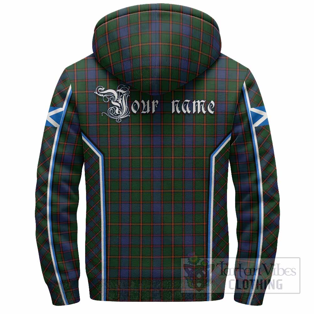 Skene Tartan Crest Sherpa Hoodie Scotland Coat of Arm Flag Style - Tartan Vibes Clothing