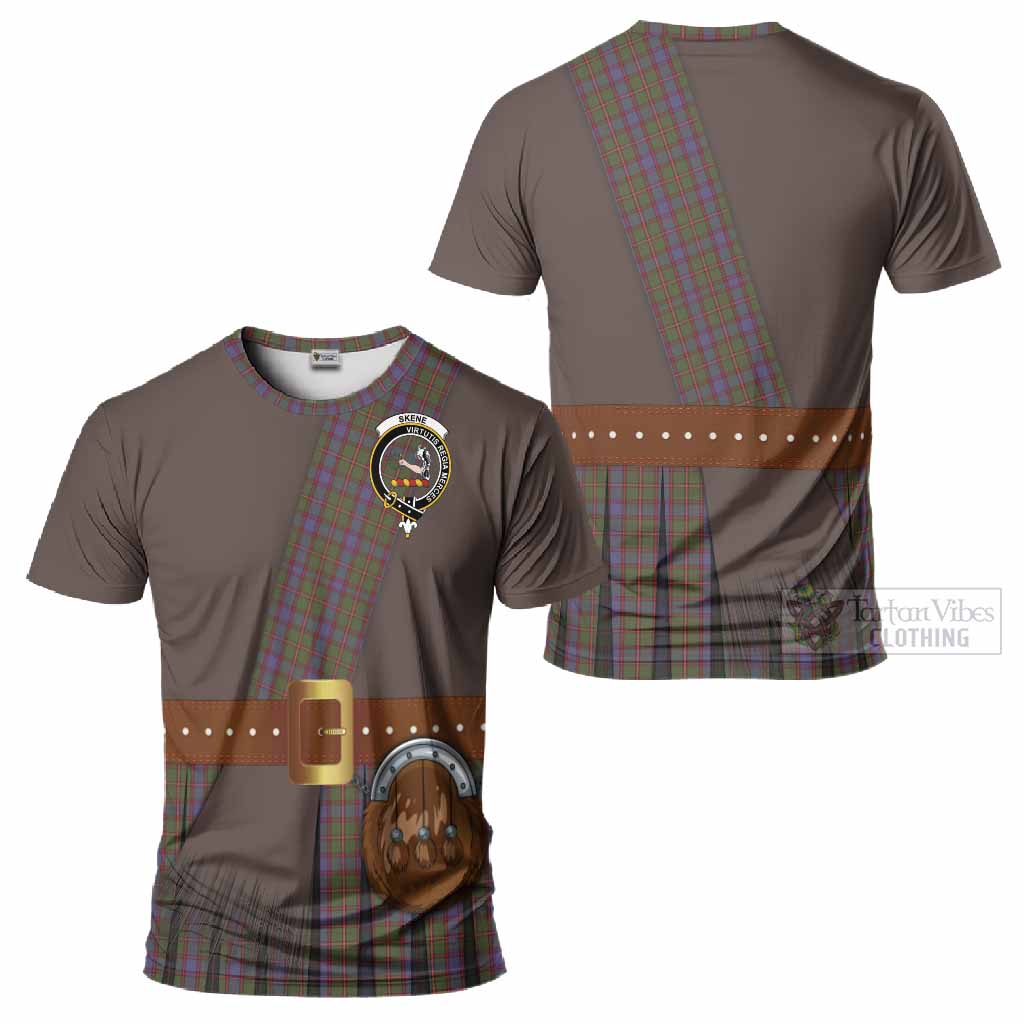 Skene Tartan Crest T-Shirt Kilt Costume Style