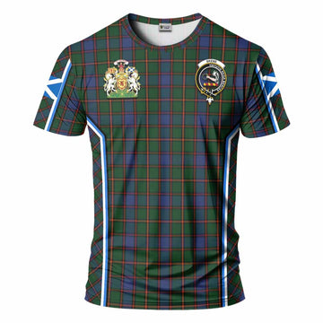 Skene Tartan Crest T-shirt Scotland Coat of Arm Flag Style - Tartan Vibes Clothing