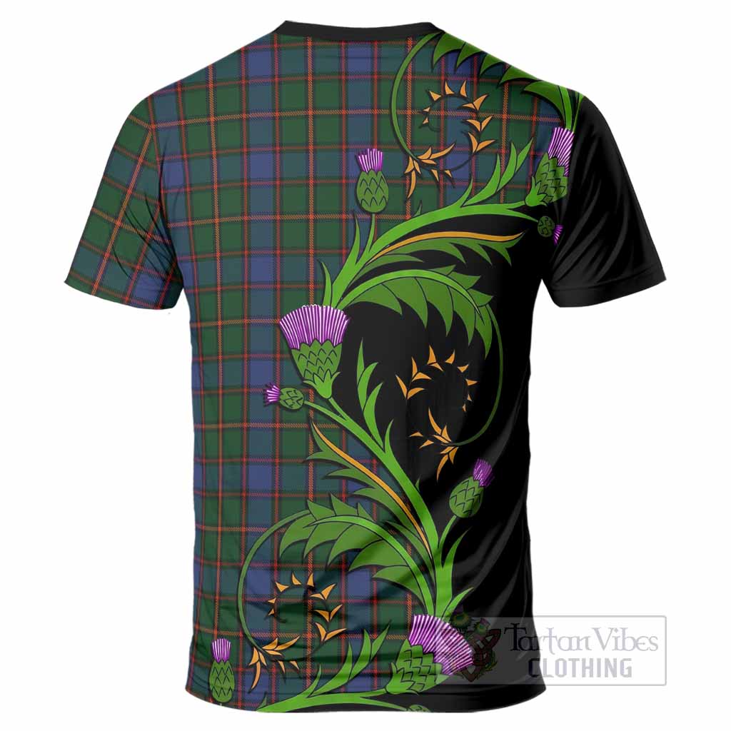 Skene Tartan Crest T-Shirt Scottish Thistle Pride Heritage Art
