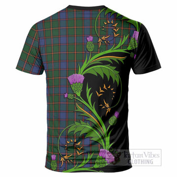 Skene Tartan Crest T-Shirt Scottish Thistle Pride Heritage Art