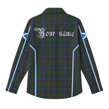 Skene Tartan Crest Women Casual Shirt Scotland Coat of Arm Flag Style - Tartan Vibes Clothing
