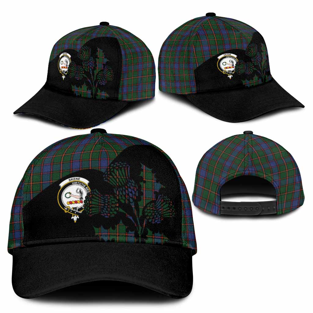 Skene Tartan Family Crest Classic Cap Scotland Thistle Floral Flag Style