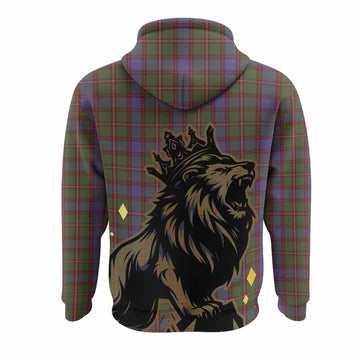 Skene Tartan Family Crest Hoodie Crowned Lion Roaring