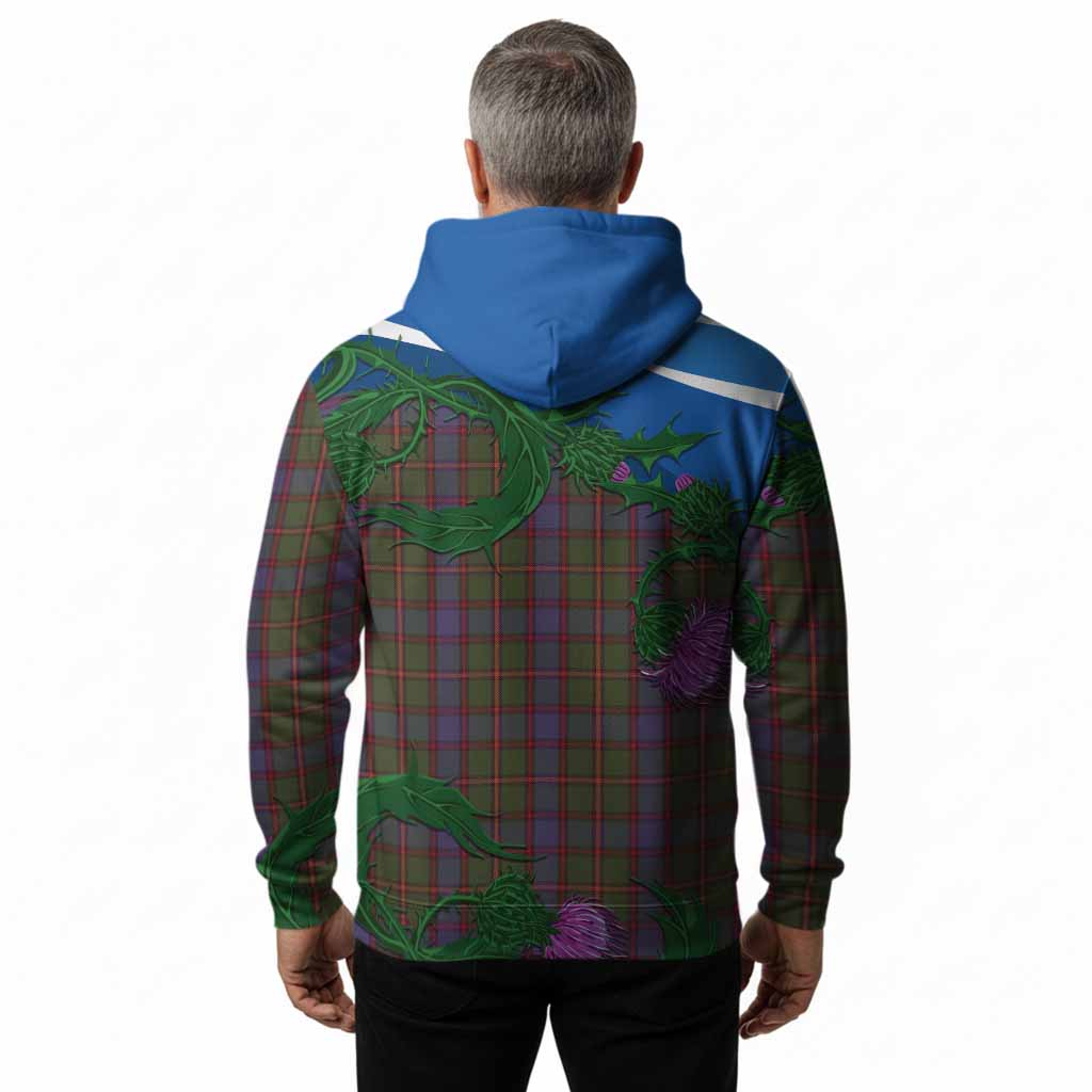 Skene Tartan Family Crest Hoodie Thistle in Minimalism