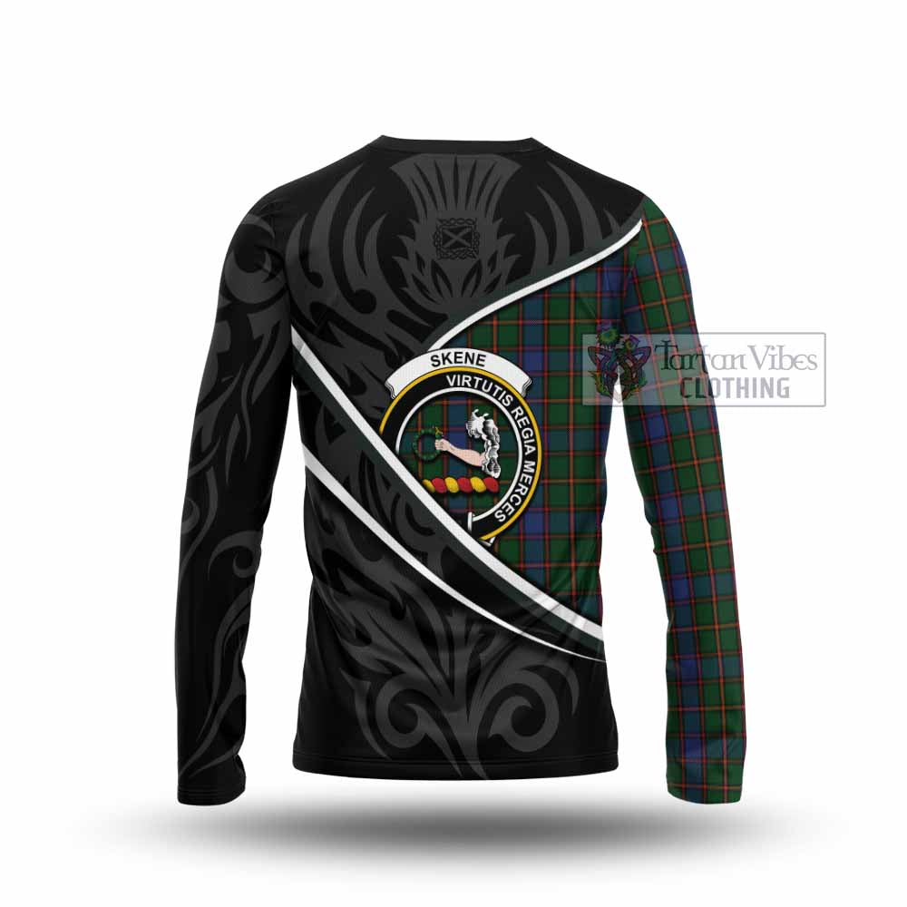Skene Tartan Family Crest Long Sleeve T-Shirt Celtic Scottish Thistle Floral - Tartan Vibes Clothing
