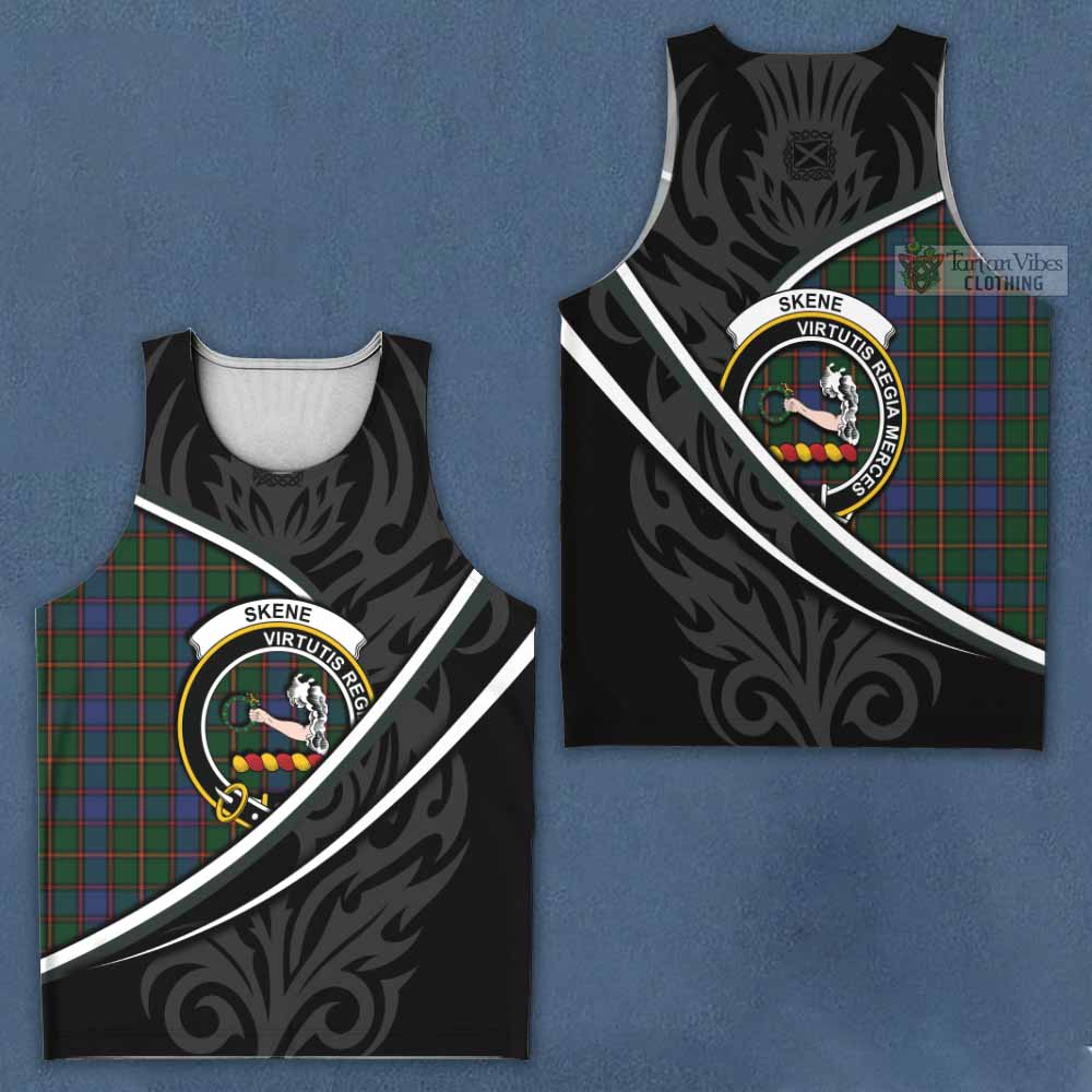 Skene Tartan Family Crest Men Tank Top Celtic Scottish Thistle Floral - Tartan Vibes Clothing