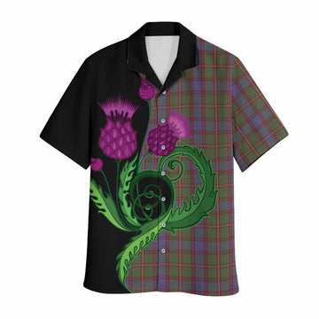 Skene Tartan Hawaiian Shirt Traditional Scottish Thistle