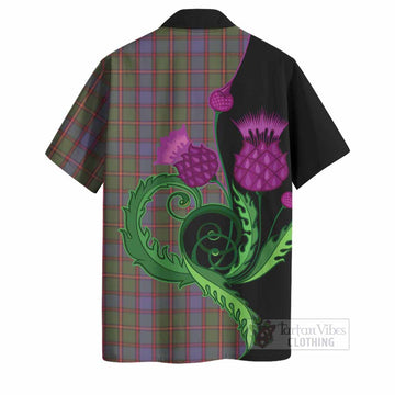 Skene Tartan Hawaiian Shirt Traditional Scottish Thistle