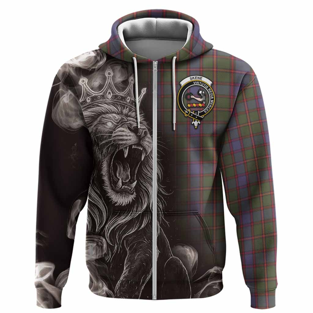 Skene Tartan Hoodie Roaring Lion Heritage