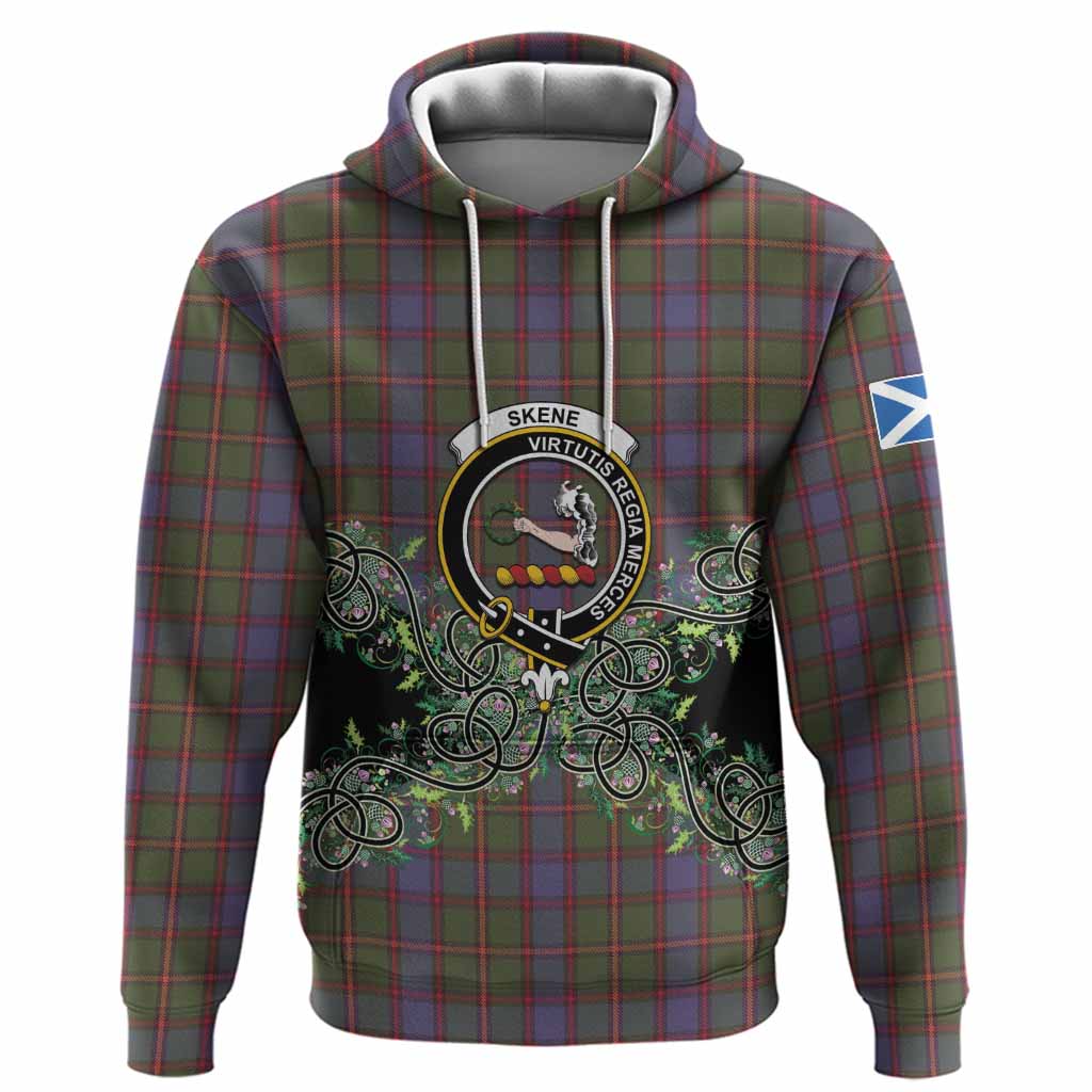 Skene Tartan Hoodie Thistle Scottish Spirit