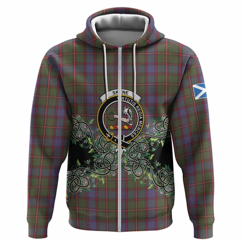 Skene Tartan Hoodie Thistle Scottish Spirit