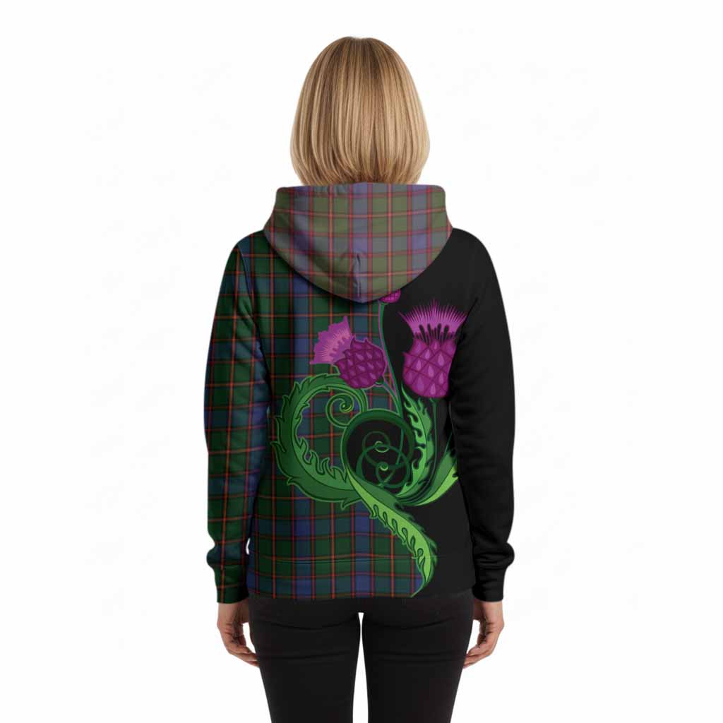 Skene Tartan Hoodie Traditional Scottish Thistle