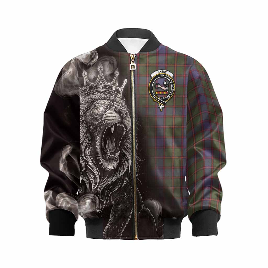 Skene Tartan Kid Bomber Jacket Roaring Lion Heritage