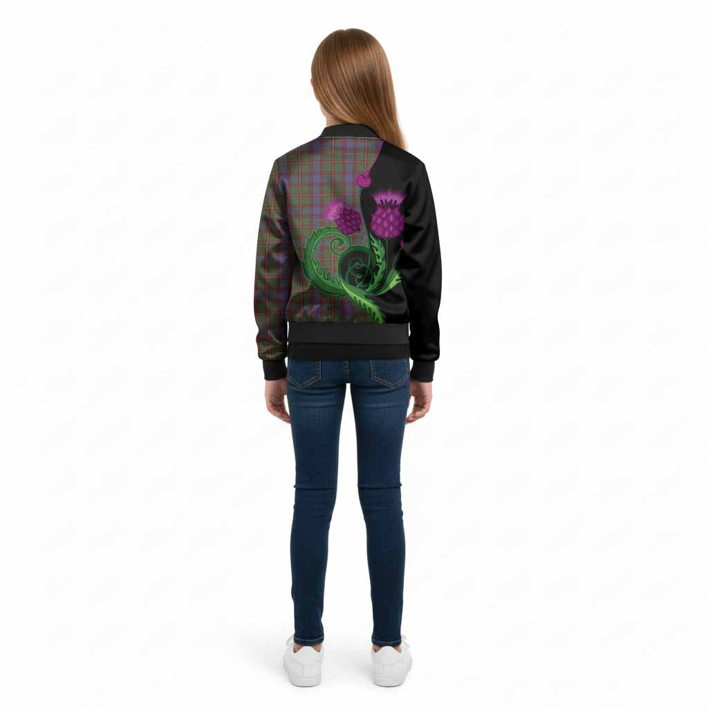 Skene Tartan Kid Bomber Jacket Traditional Scottish Thistle