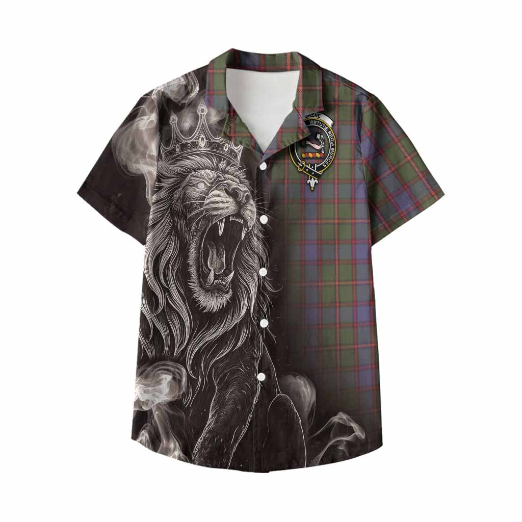 Skene Tartan Kid Hawaiian Shirt Roaring Lion Heritage