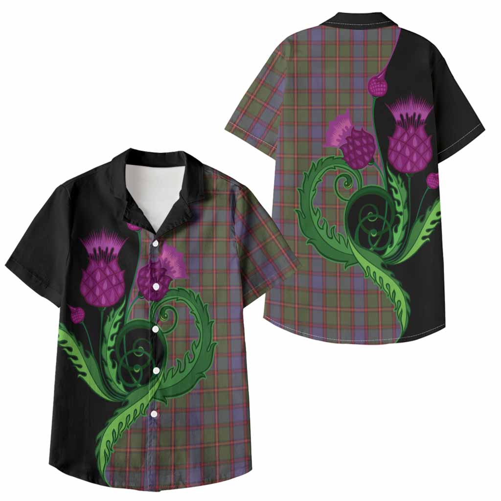 Skene Tartan Kid Hawaiian Shirt Traditional Scottish Thistle