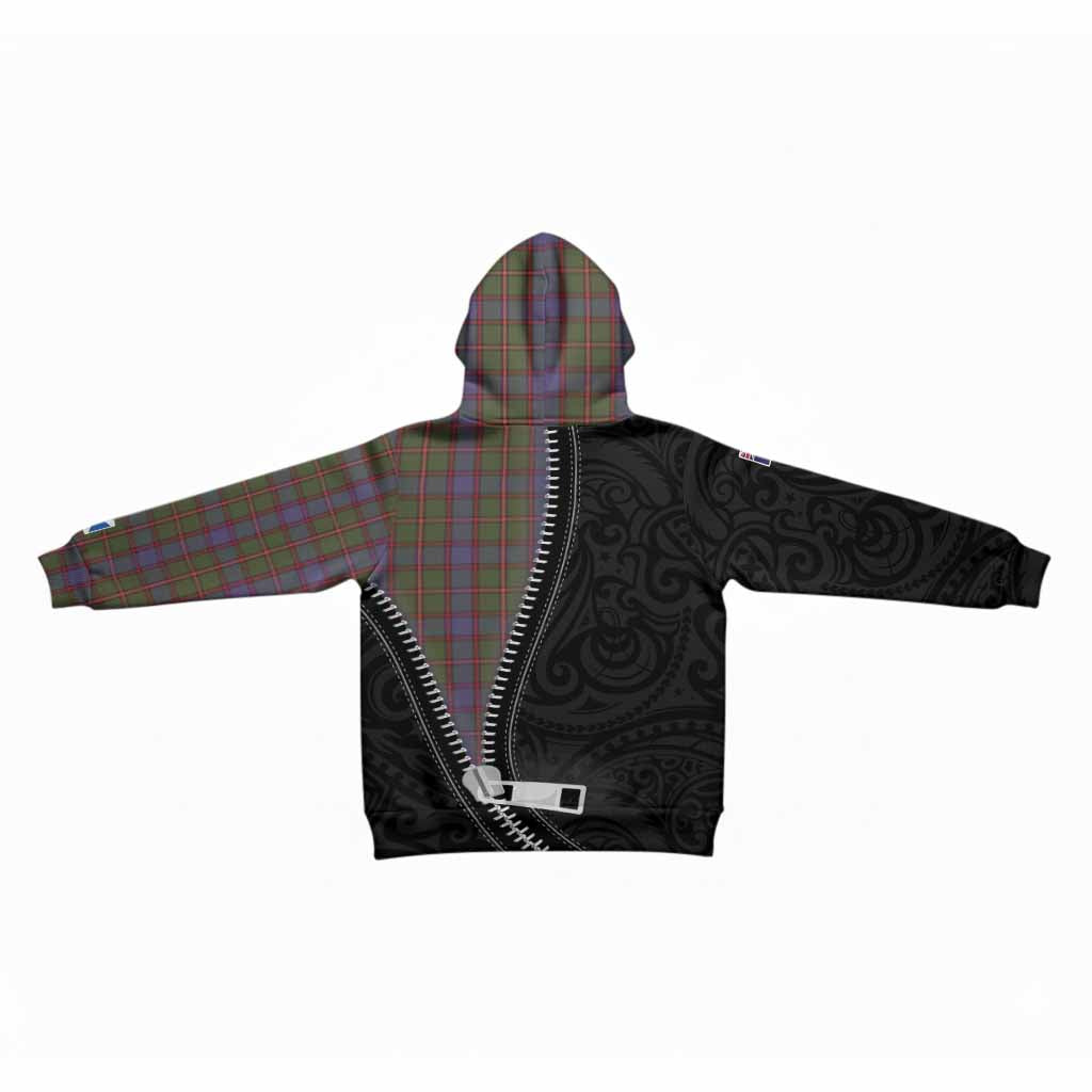 Skene Tartan Kid Hoodie New Zealand Pattern Unique Zipper Stylized