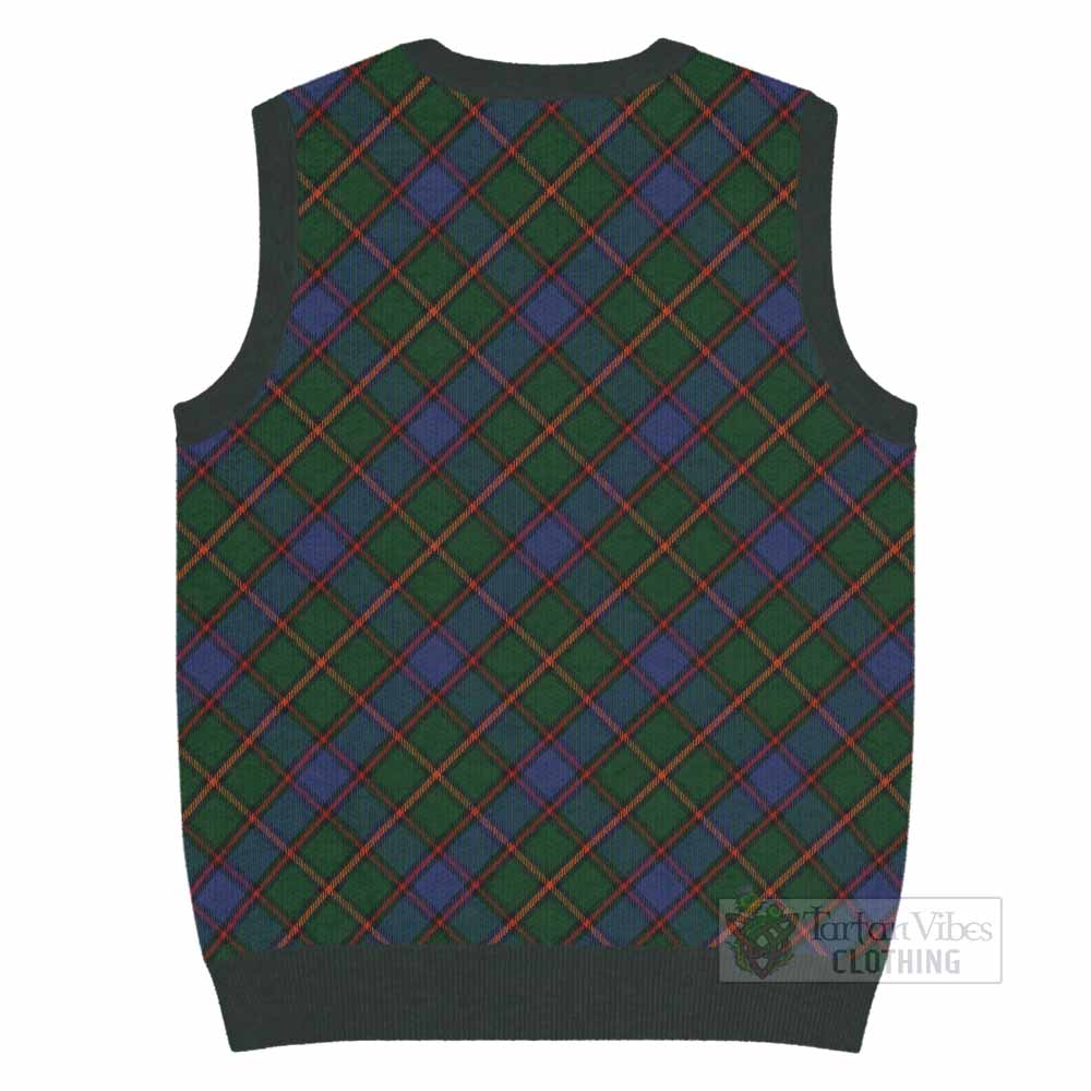 Skene Tartan  Knitted V-Neck Vest Cross Style