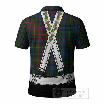 Skene Tartan Lederhosen Costume Polo Shirt Scotland Thistle Floral