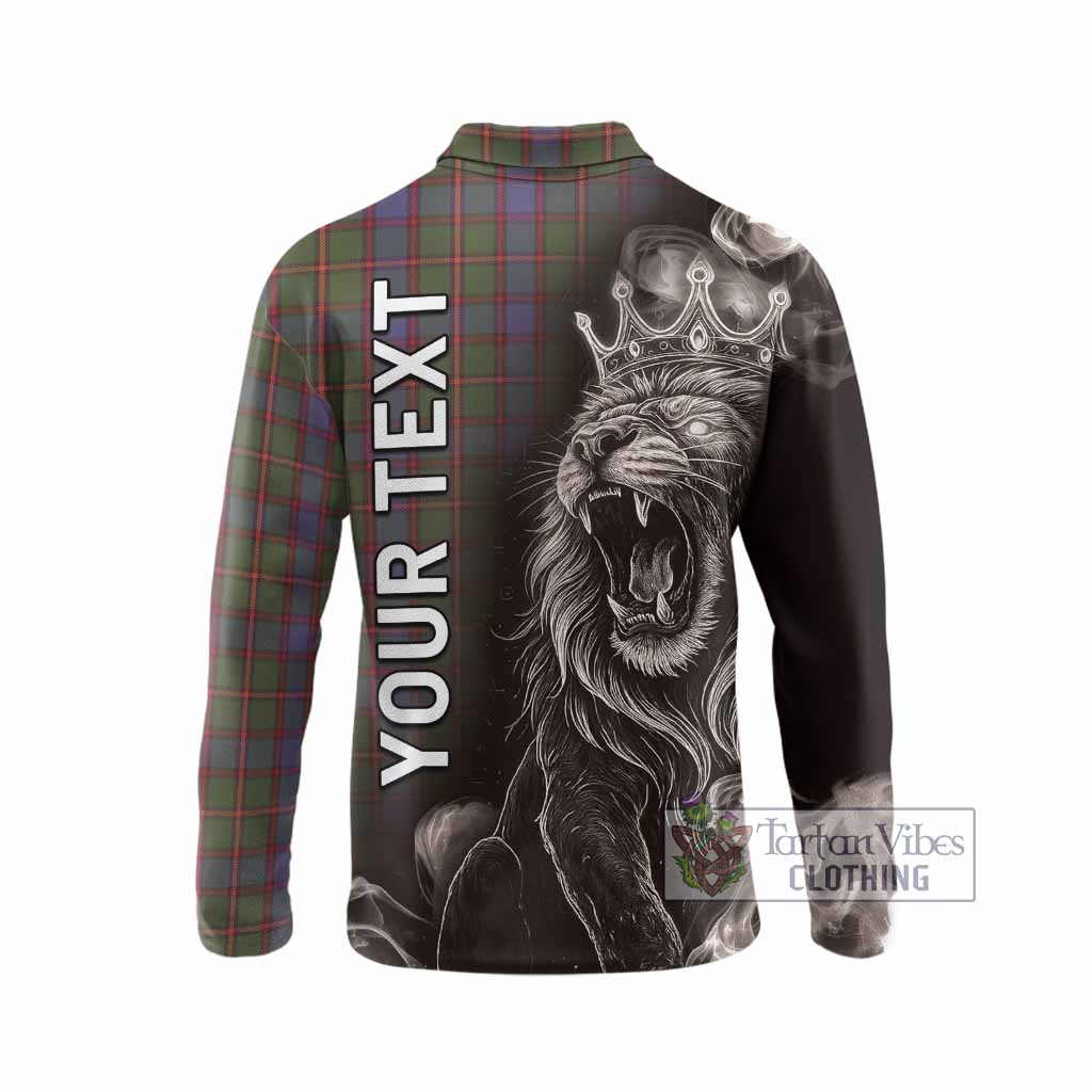 Skene Tartan Long Sleeve Polo Shirt Roaring Lion Heritage