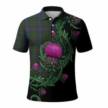 Skene Tartan Polo Shirt Resilient Scottish Thistle