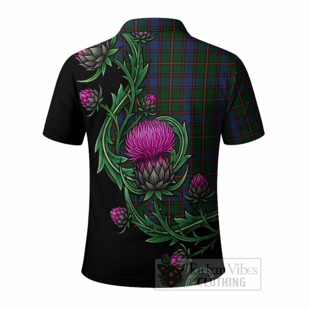Skene Tartan Polo Shirt Resilient Scottish Thistle