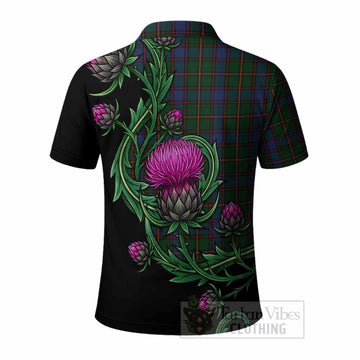 Skene Tartan Polo Shirt Resilient Scottish Thistle