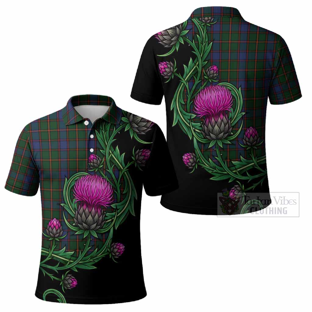 Skene Tartan Polo Shirt Resilient Scottish Thistle