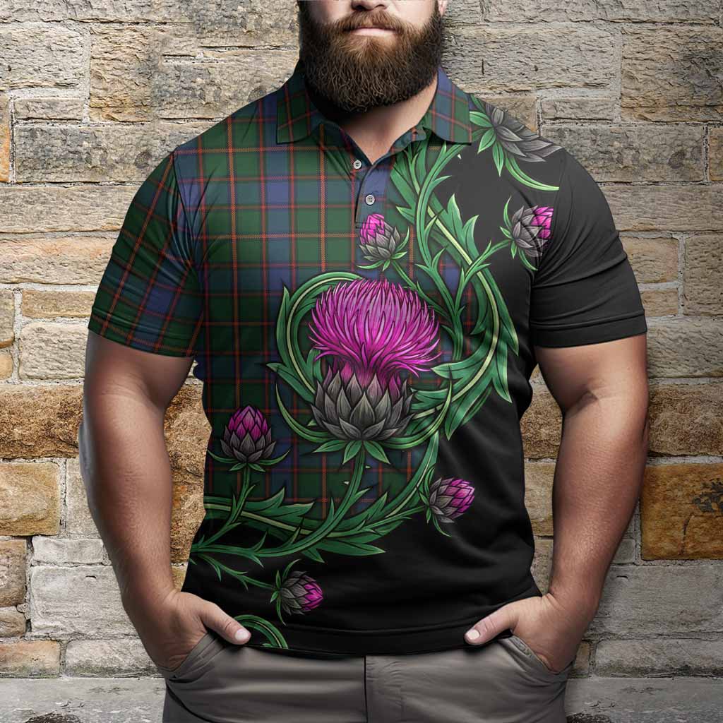 Skene Tartan Polo Shirt Resilient Scottish Thistle