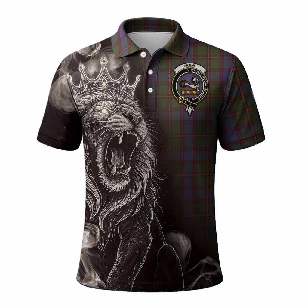 Skene Tartan Polo Shirt Roaring Lion Heritage