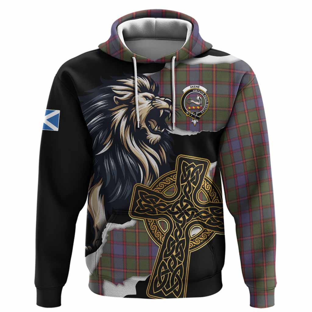 Skene Tartan Scottish Hoodie Lion Celtic Heritage