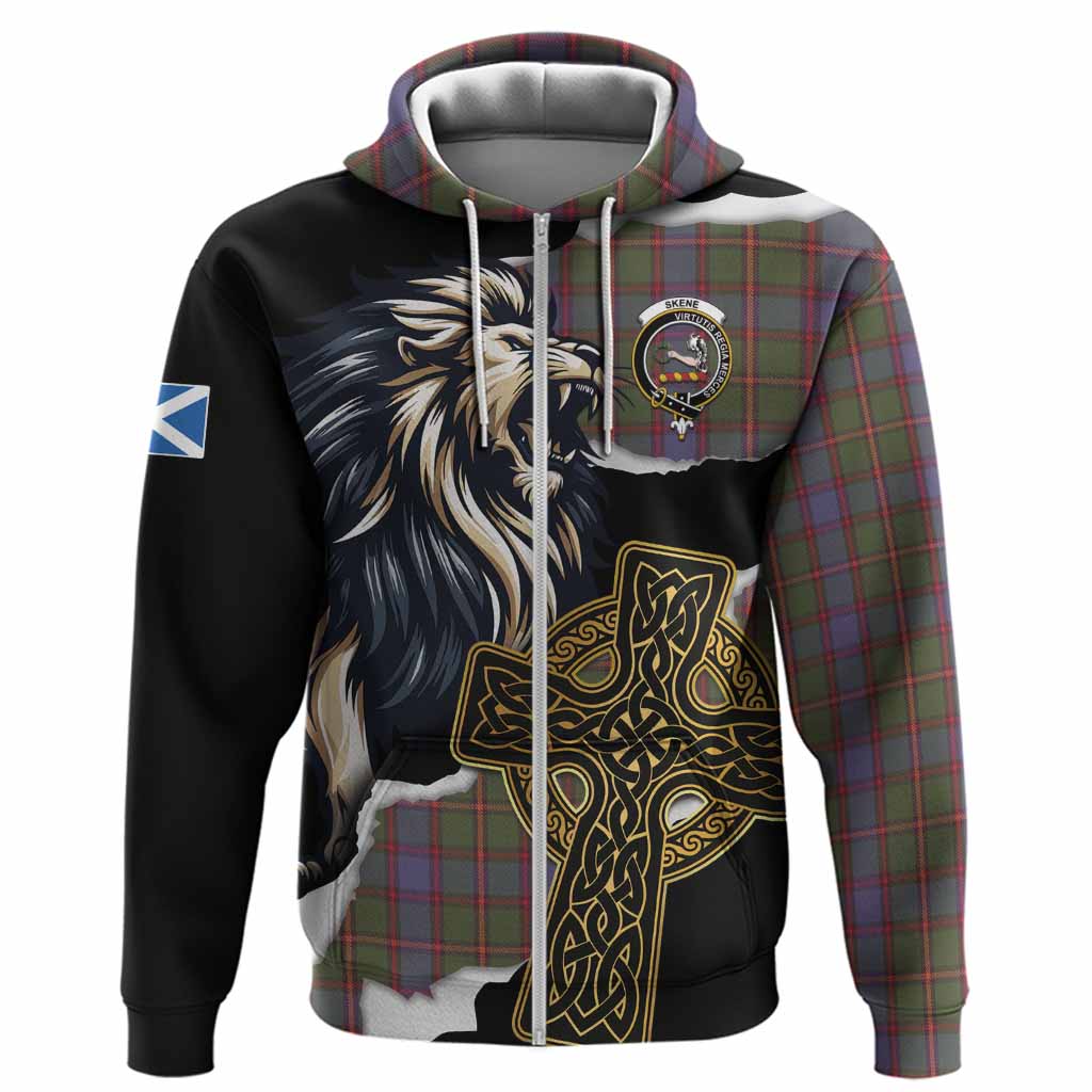 Skene Tartan Scottish Hoodie Lion Celtic Heritage