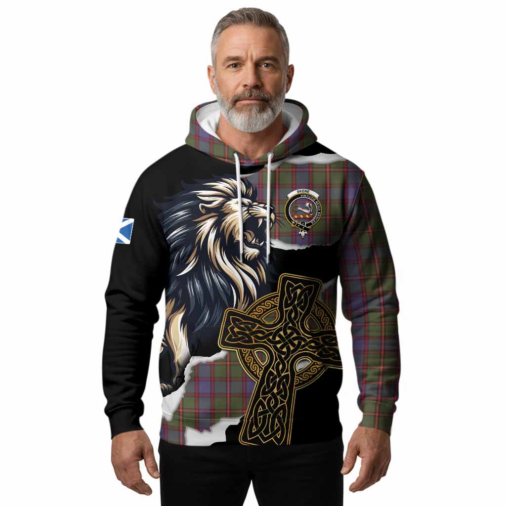 Skene Tartan Scottish Hoodie Lion Celtic Heritage