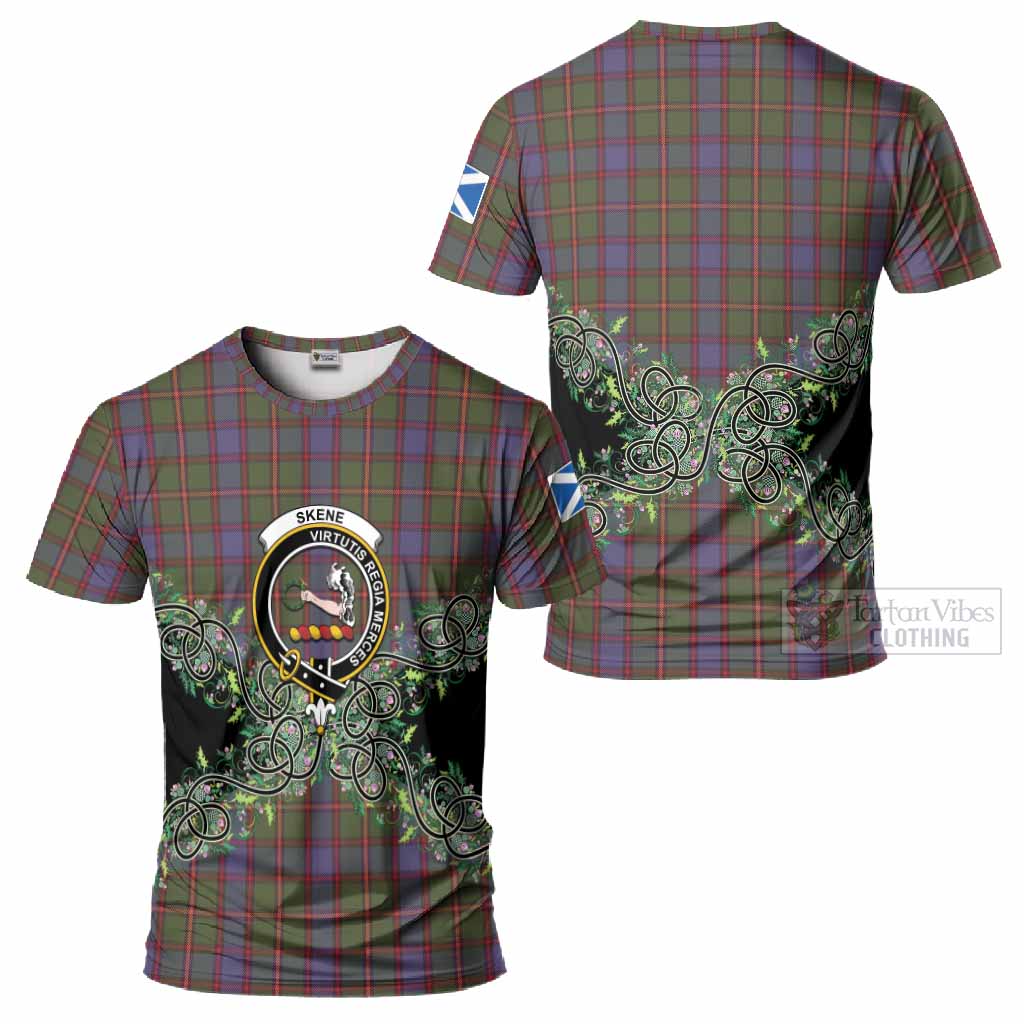 Skene Tartan T-Shirt Thistle Scottish Spirit