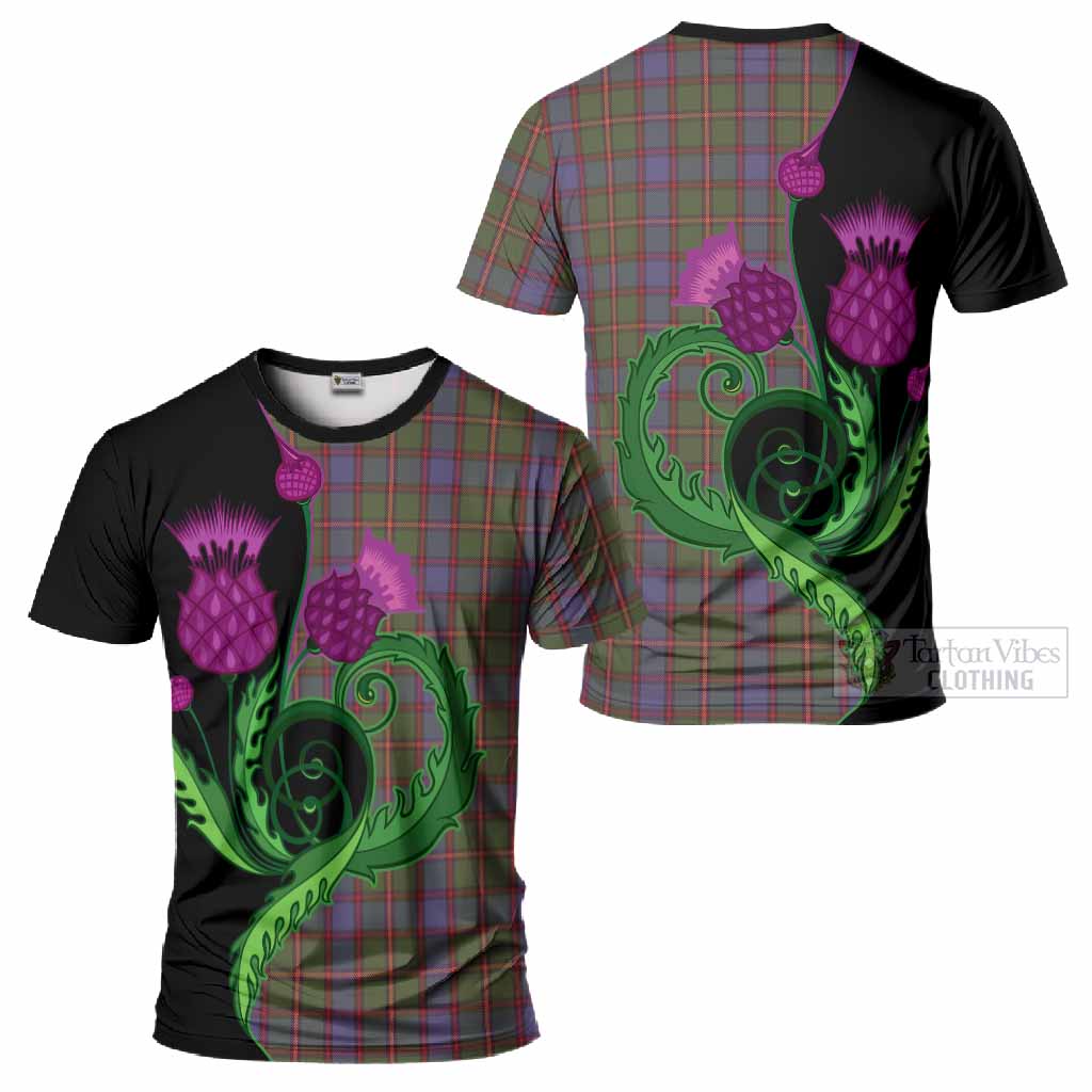 Skene Tartan T-Shirt Traditional Scottish Thistle
