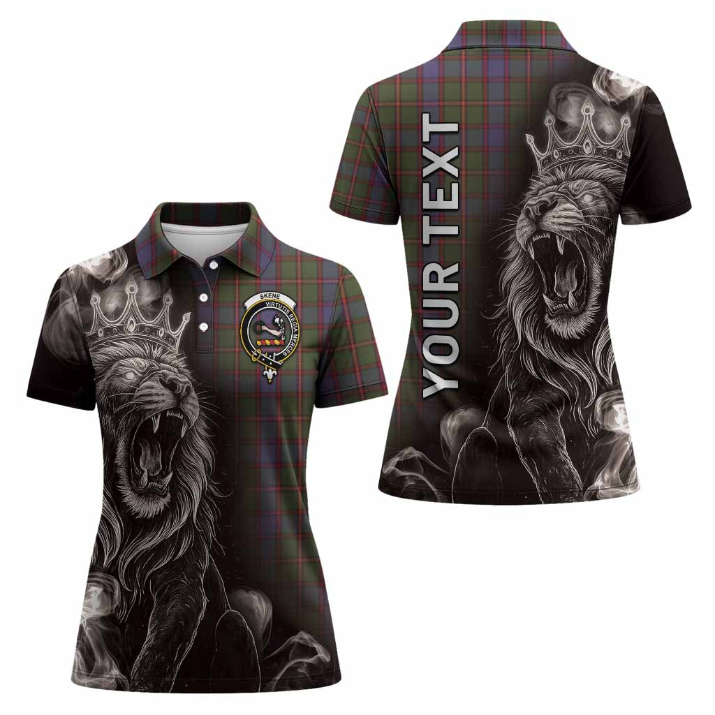 Skene Tartan Women Polo Shirt Roaring Lion Heritage