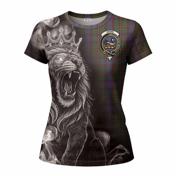 Skene Tartan Women T shirt Roaring Lion Heritage