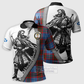 Skirving Tartan Clan Crest Polo Shirt with Highlander Warrior Celtic Style Kid - Tartan Vibes Clothing