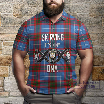 Skirving Tartan Polo Shirt with Family Crest DNA In Me Style Kid - Tartan Vibes Clothing