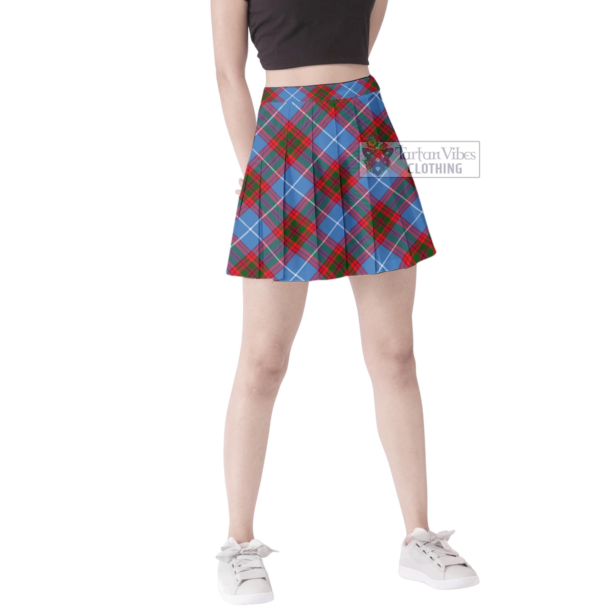 Tartan Vibes Clothing Skirving Tartan Women's Plated Mini Skirt